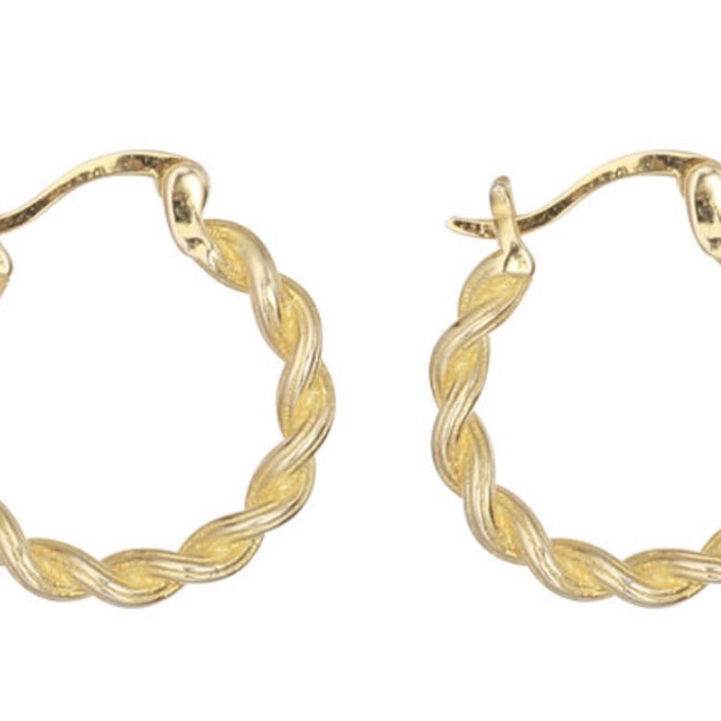 TWISTED HOOP EARRINGS
