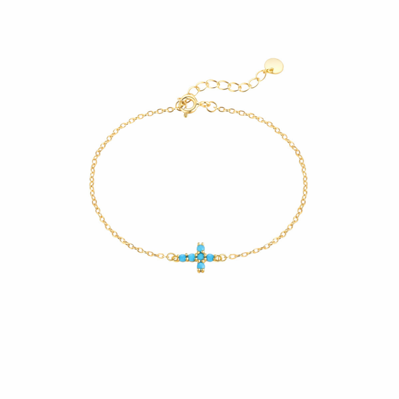 TURQUOISE CROSS BRACELET