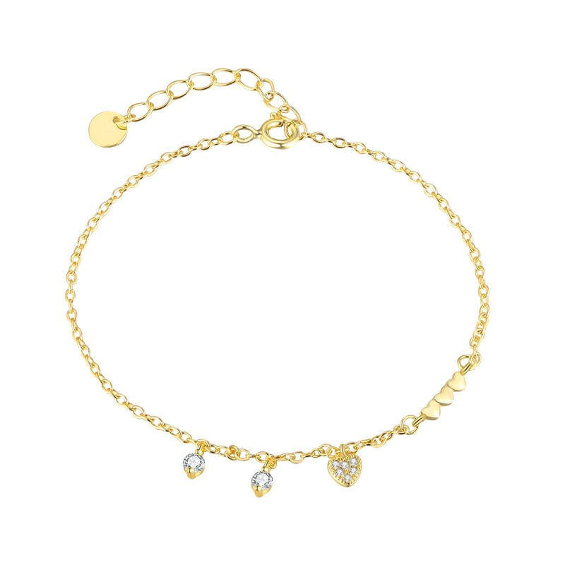 TRIPLE TINY HEARTS BRACELET