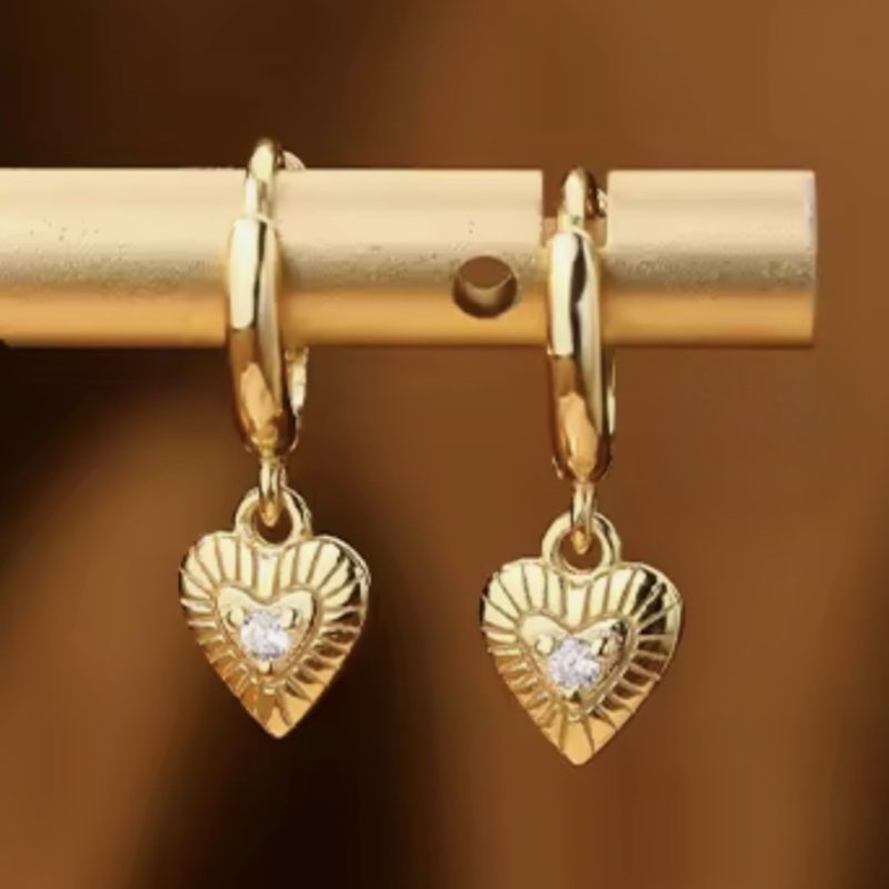 MINI LOVELY HEART HOOPS